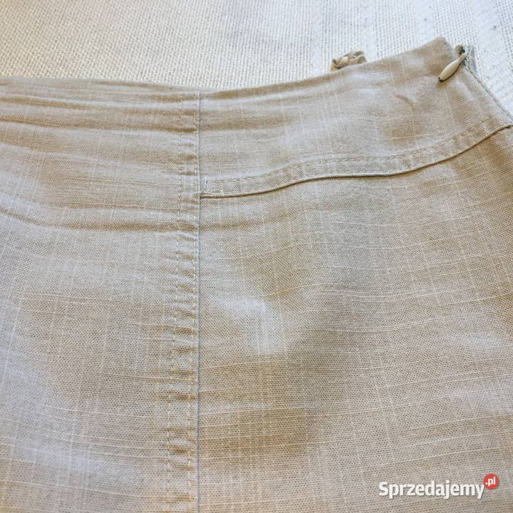 Spódnica rozmiar 44 brązowy/beżowy Frydek