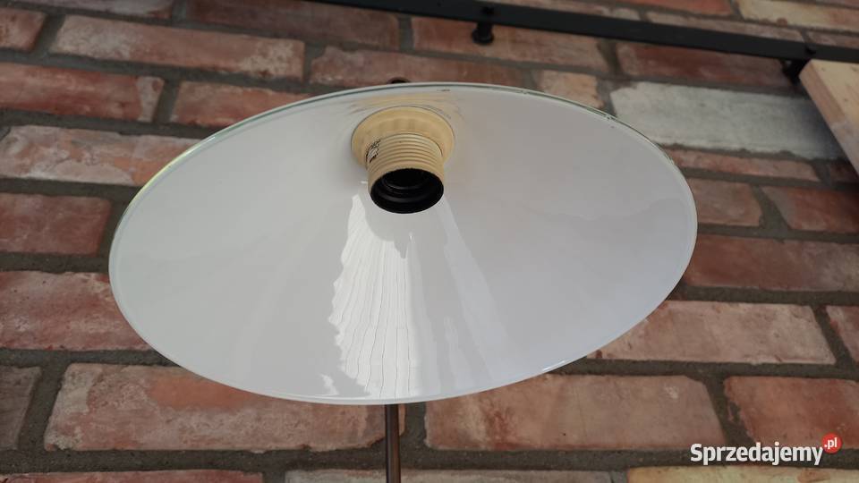 Kinkiet ścienny metalowy mosiężny ze szklanym