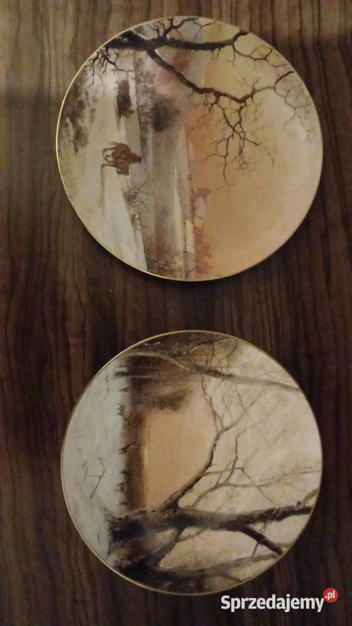 Talerze zdobione Motyw zima Lublin