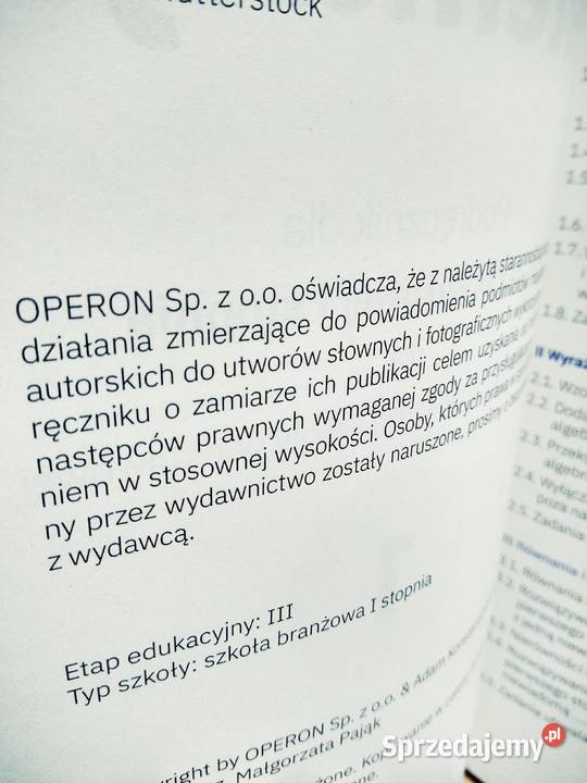 Matematyka operon podręcznik ponadpodstawowe Warszawa