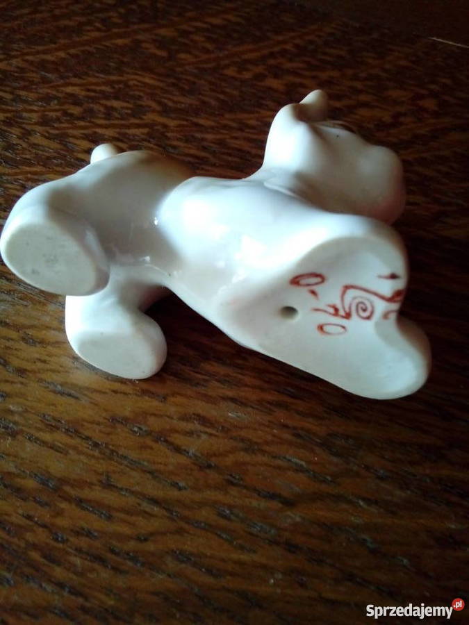 porcelanowy kotek sygnowany Porcelana i szkło lubuskie Gorzów Wielkopolski