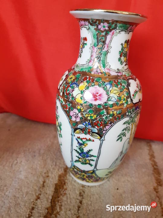 Japoński wazon i przystawka porcelana malowana Tarnowskie Góry