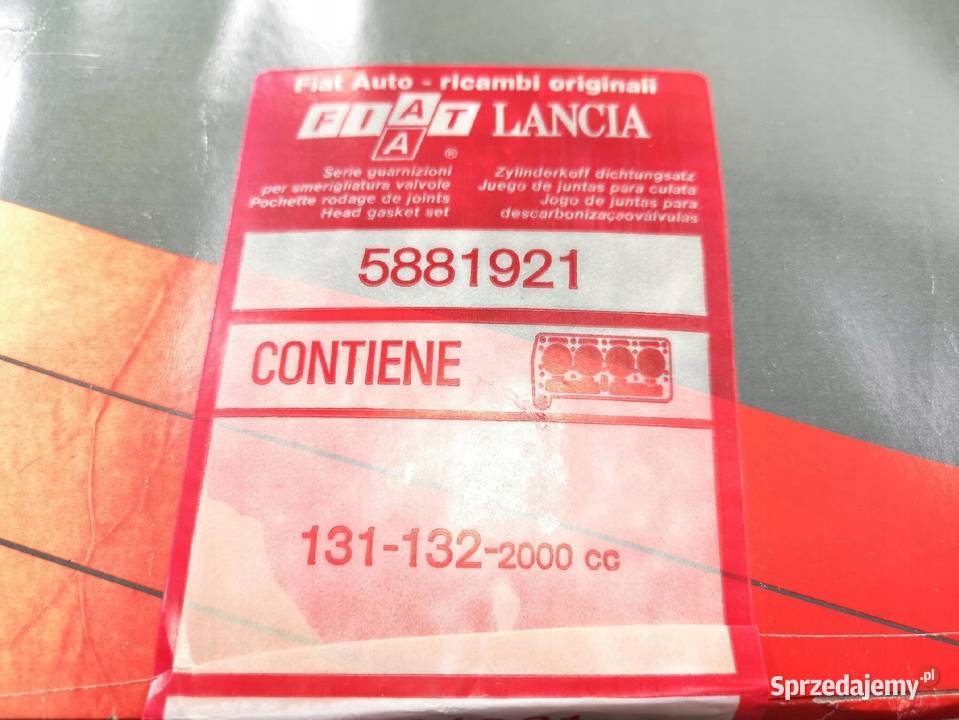 USZCZELKI GÓRY SILNIKA FIAT 131 20D ORYGINAŁ ASO