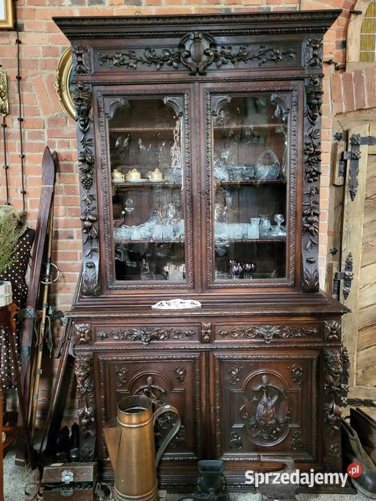 Kredens myśliwski antyk wysoki Rybnik