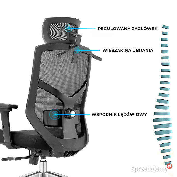 Fotel biurowy ergonomiczny Rosa czarny ANGEL podkarpackie Jarosław