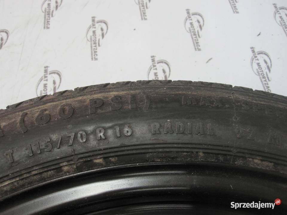 OPEL ASTRA J K koło dojazdowe 1157016 92M 5x105