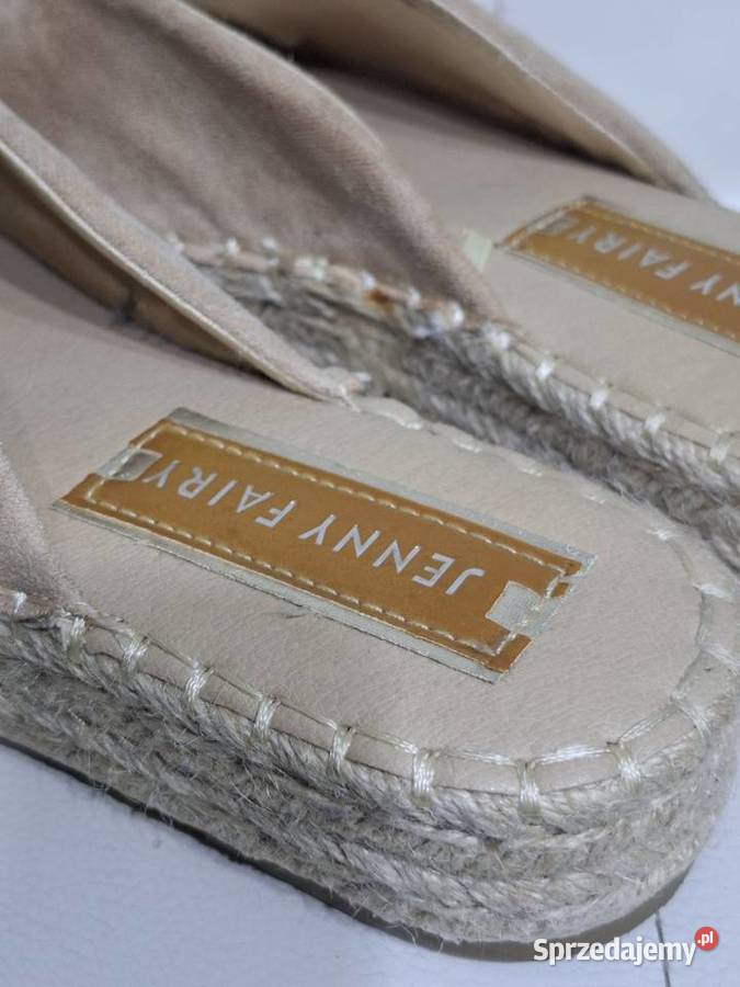 Jenny Fairy 385 damskie klapki koturny espadryle Kraków