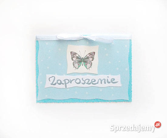 niebieskie zaproszeniemotylek zaproszenie puste Opole