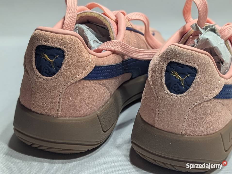 Buty zamszowe skórzane puma różowe pudrowe 39