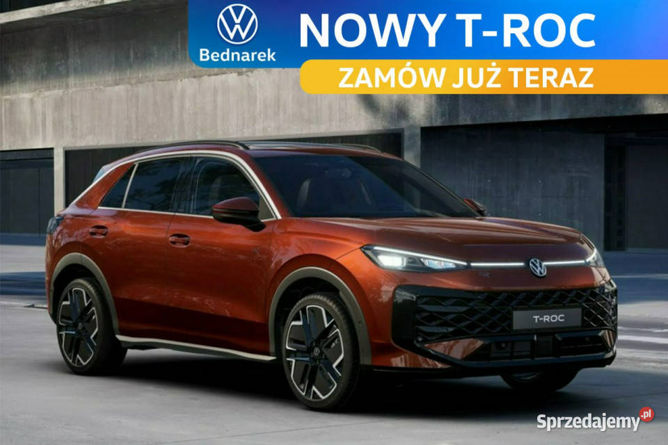 Volkswagen TRoc Wersja RLine 15 eTSI 150 DSG światła do jazdy dziennej Łódź