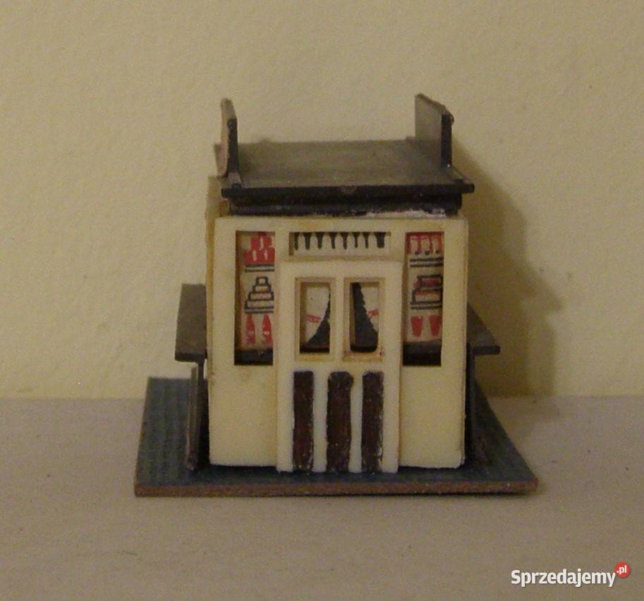 Domek na makietę 34 kolejka kiosk skala H0 Łódź