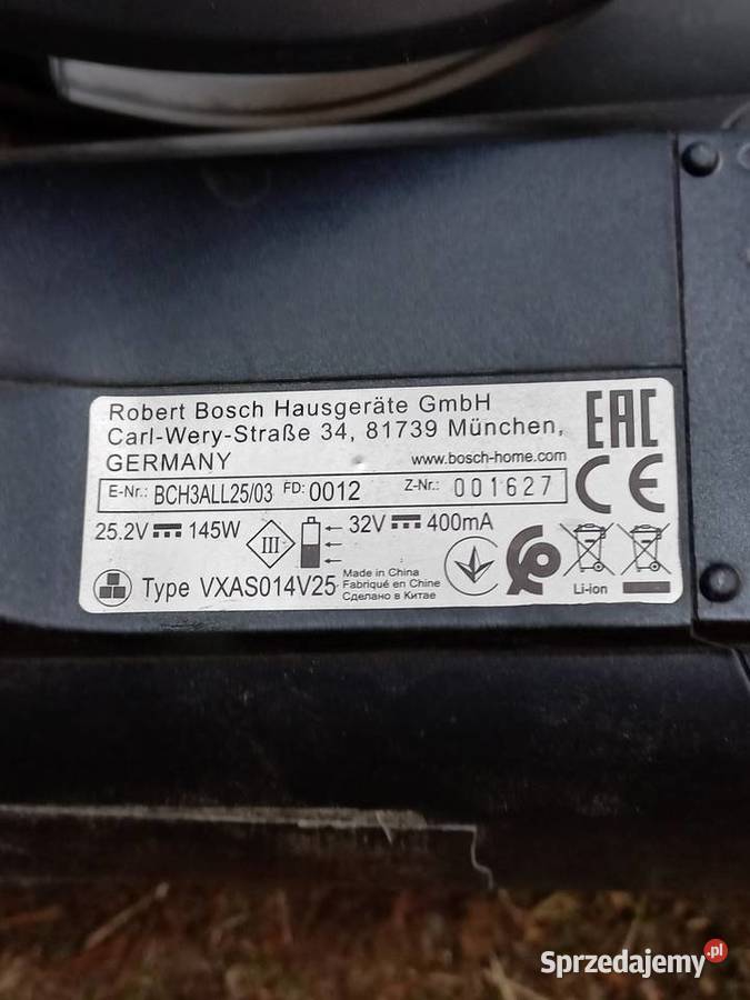 Odkurzacz bezprzewodowy Bosch mazowieckie Warszawa