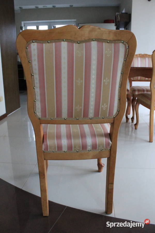 Stół z krzesłami komplet 6 krzeseł w idealnym 168cm