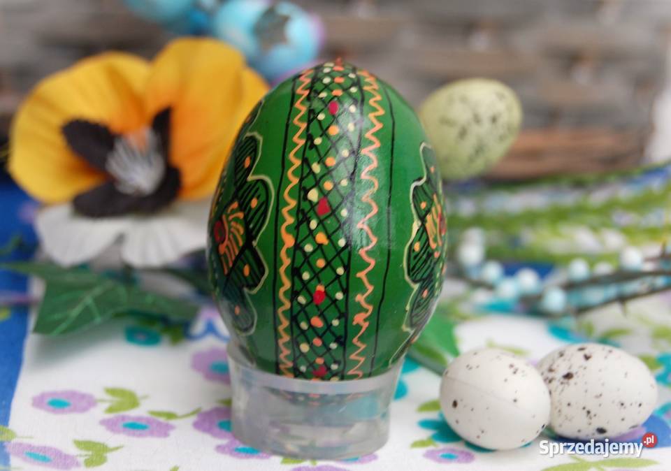 Stara pisanka drewniana ręcznie malowana Ukraina lubelskie sprzedam