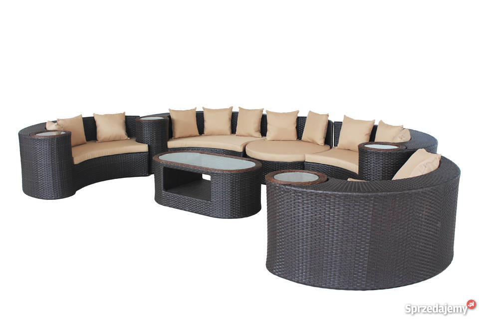 Duży zestaw ogrodowy narożnik modułowy Czeczotki