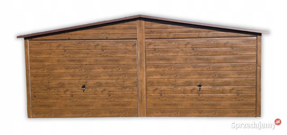 Garaż blaszany 6x6 drewnopodobny dwustanowiskowy Jodłownik