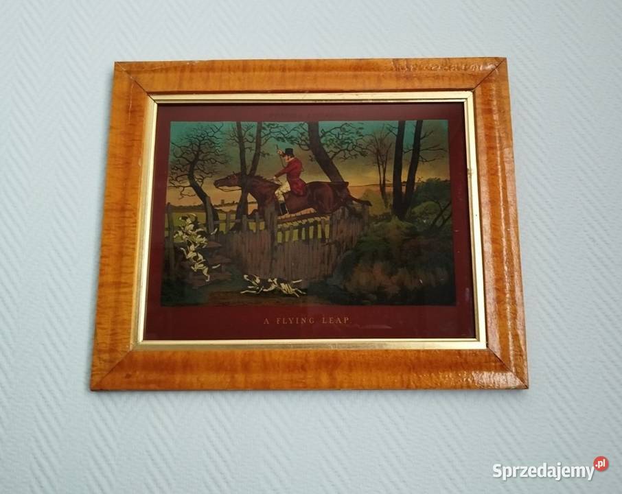 Obraz Lithografia stara Angielskie polowanie z Opole