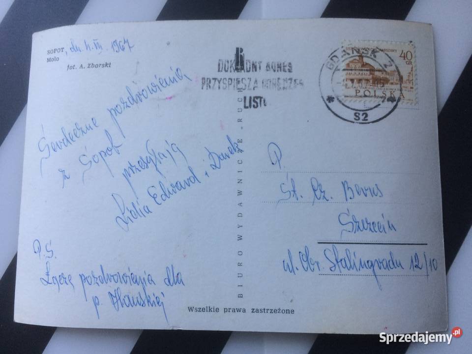 1081 Widokówka Sopot Szczecin sprzedam