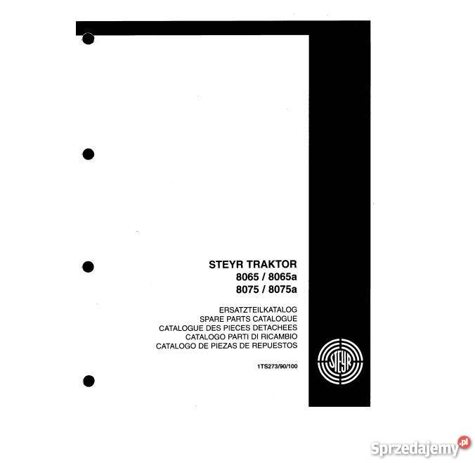 STEYR 8065 8065a 8075 8075a KATALOG CZĘŚCI Kielce sprzedam