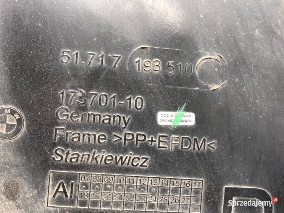 NADKOLE PRAWY PRZÓD BMW F07 7193510 Hatchback Nadkola