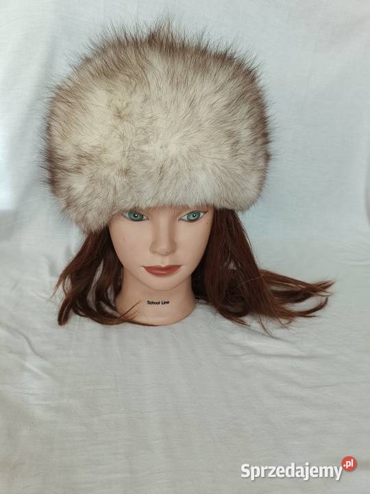 Czapka vintage ze srebrnego lisa mazowieckie Karczew sprzedam