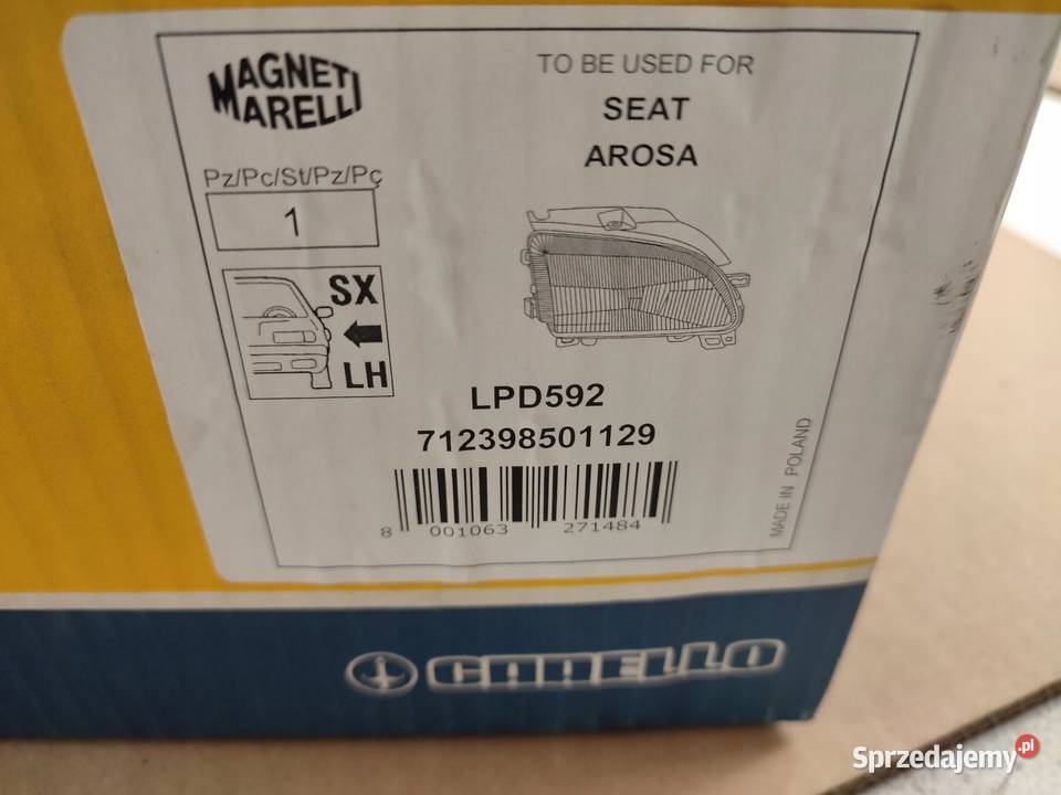 LAMPA LEWY PRZÓD SEAT AROSA 6H1 19972004 MAGNETI