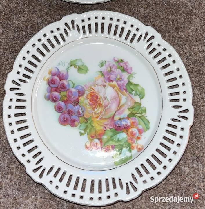 Talerzyk z winogronami i kwiatami Nietypowe pomorskie Gdańsk sprzedam