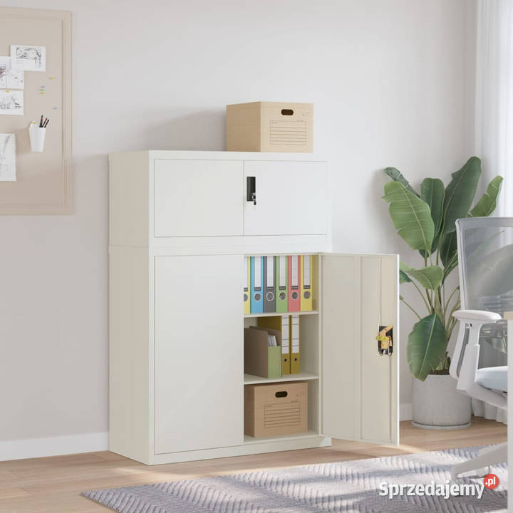 Szafa na dokumenty biała 90x40x130 stalowa Warszawa sprzedam