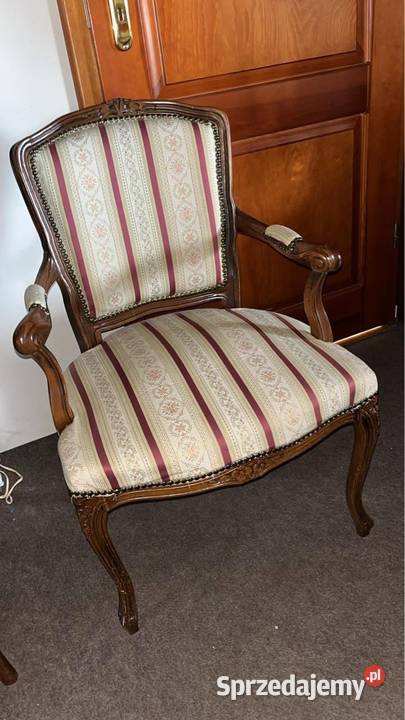 Fotel w stylu Ludwika z podłokietnikami pomorskie Gdańsk