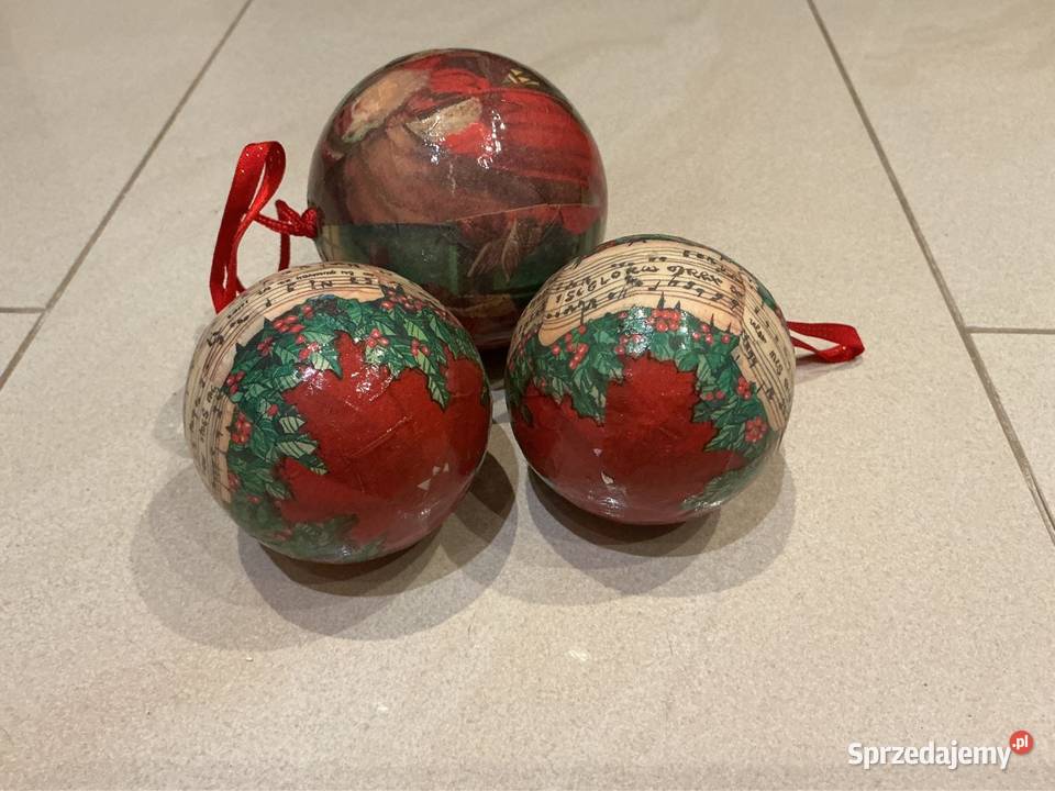 Bombki Decoupage 3 Boże Narodzenie Nowa Sól
