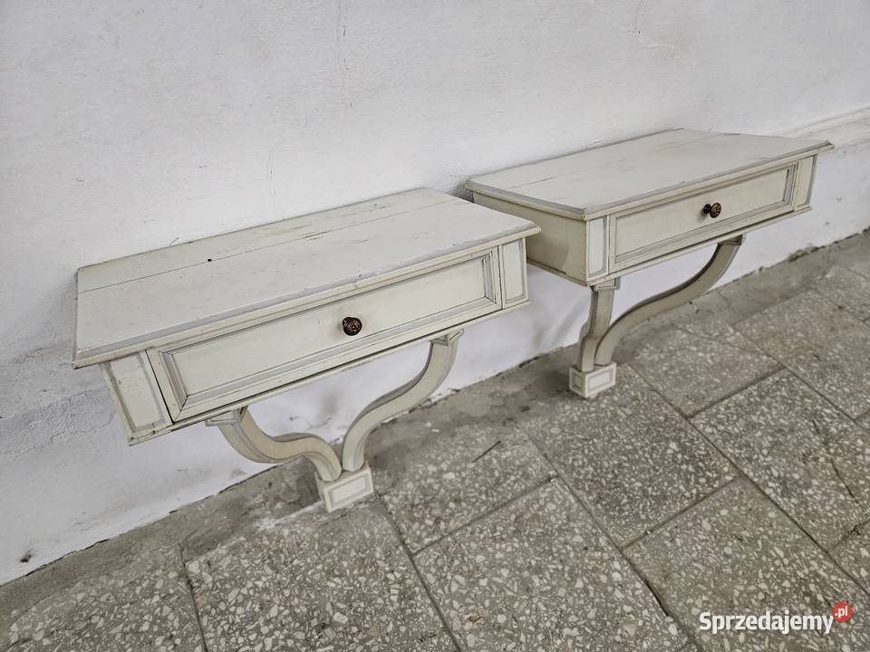 Dwie białe szafeczki nocne do powieszenia Nowy Sącz