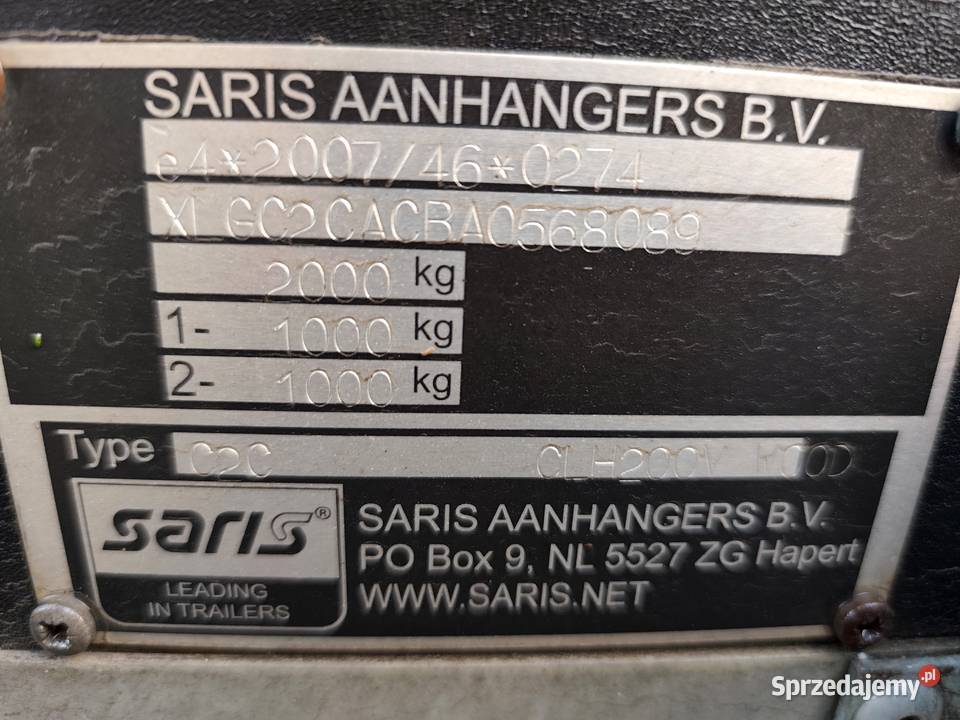 Przyczepa SARIS 300m x 150m DMC 2000 Super Stan Wodzisław sprzedam