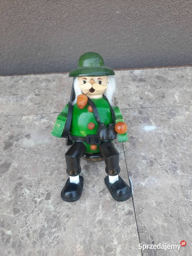 4 Figurka drewniana leśniczy myśliwy kadzidełko Tczew