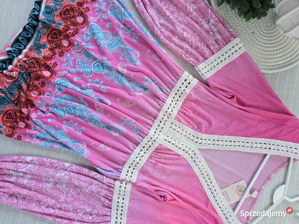 Sukienka wstawka boho Romantyczna śląskie Rybnik