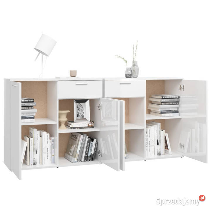 Szafka biała z połyskiem 160x36x75 materiał Pozostałe mazowieckie Warszawa