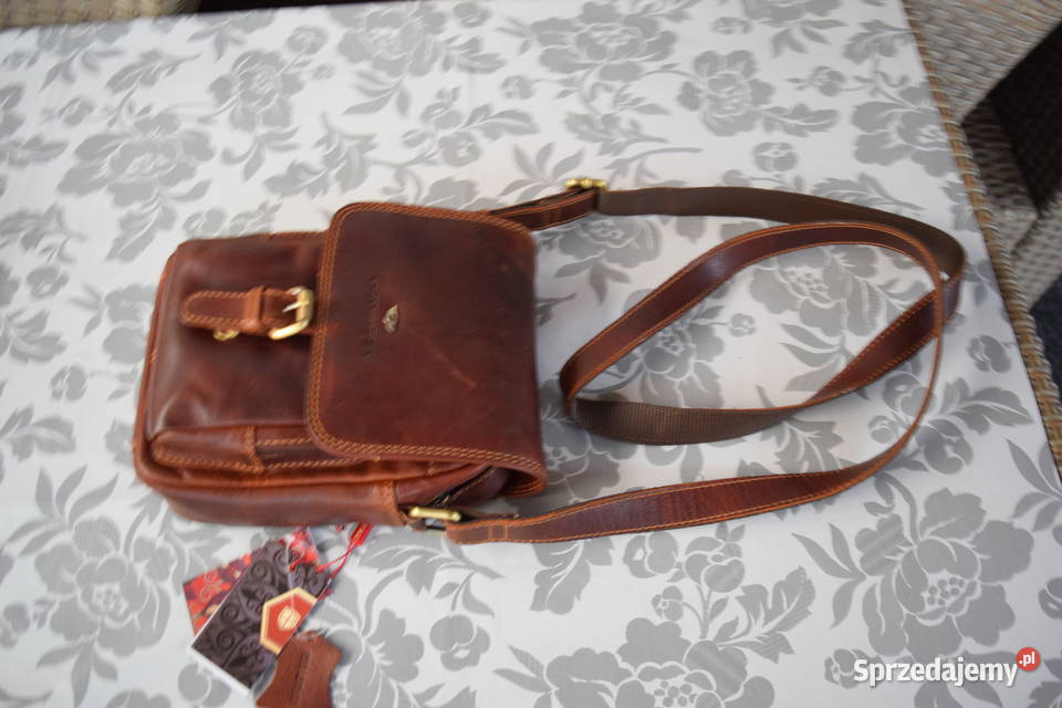 Listonoszka Torebka na Pasku Skórzana PETERSON 9cm Olsztyn