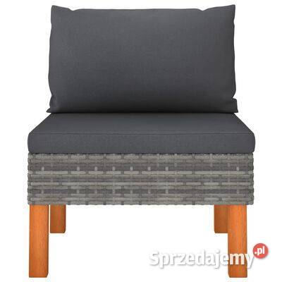 vidaXL Sofa środkowa polirattan i lite drewno Sofy i kanapy Warszawa sprzedam