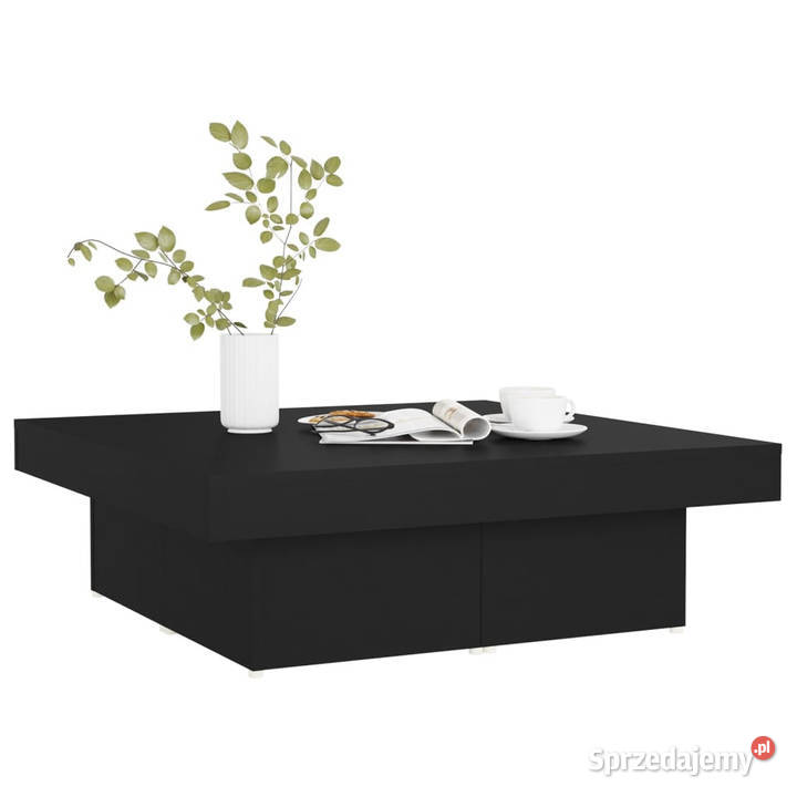 Stolik kawowy czarny 90x90x28 materiał mazowieckie Warszawa