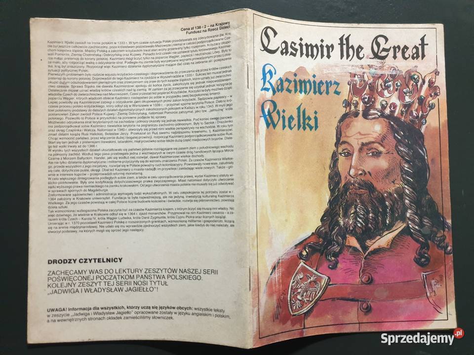 Kazimierz Wielki Casimir the Great komiks Gdynia sprzedam