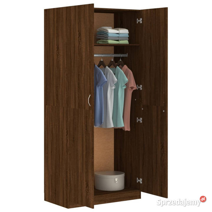 Szafa brązowy dąb 90x52x200 materiał Warszawa