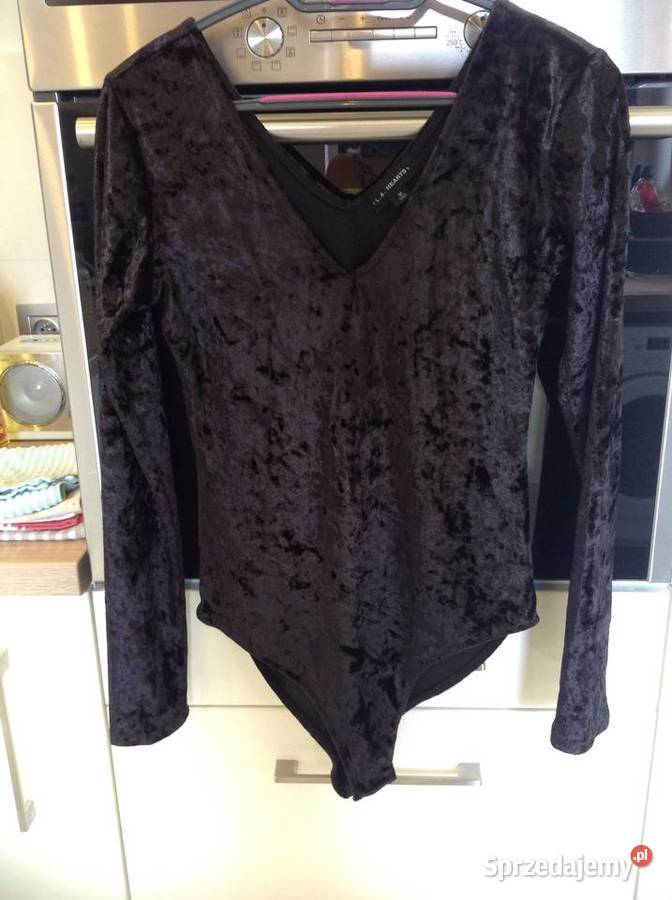 Czarne Body Welurowe Damskie M j nowe Nowa Sól