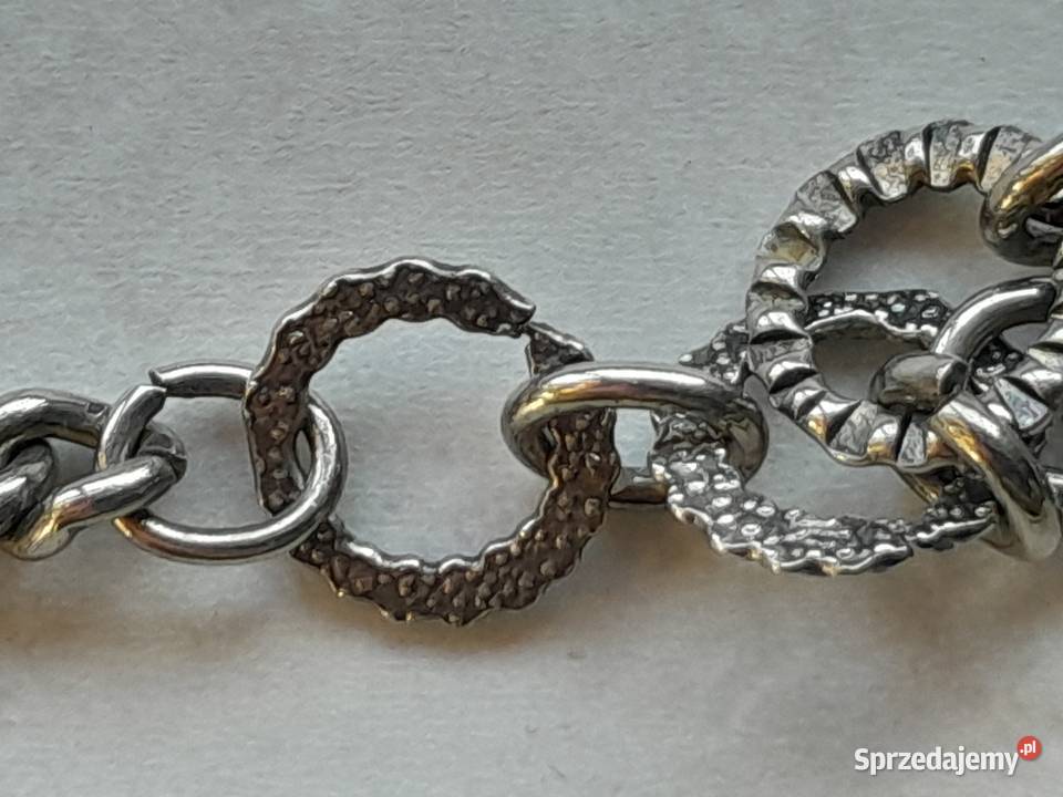 Stary łańcuszek naszyjnik i bransoletka zestaw Dąbrowa Górnicza sprzedam
