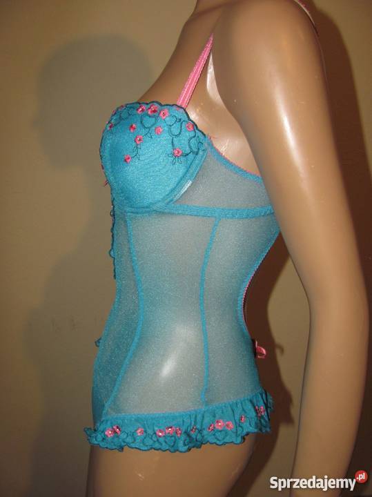 Błękitne uwodzicielskie body rozmiar XS miseczka Zamość sprzedam