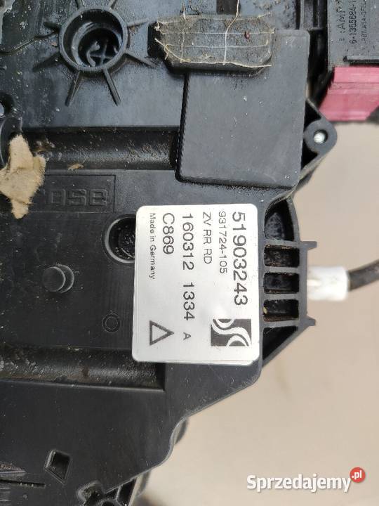 Zamek drzwi z instalacją fiat Punto Evo Łojki