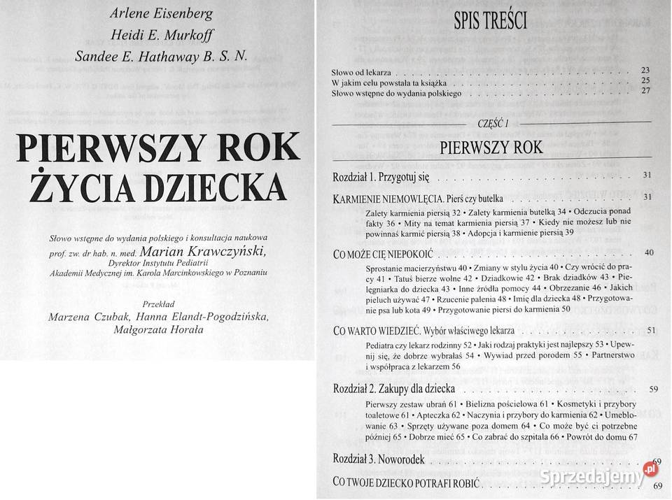 Pierwszy życia dziecka A Eisenberg H Murkoff S E Chełm