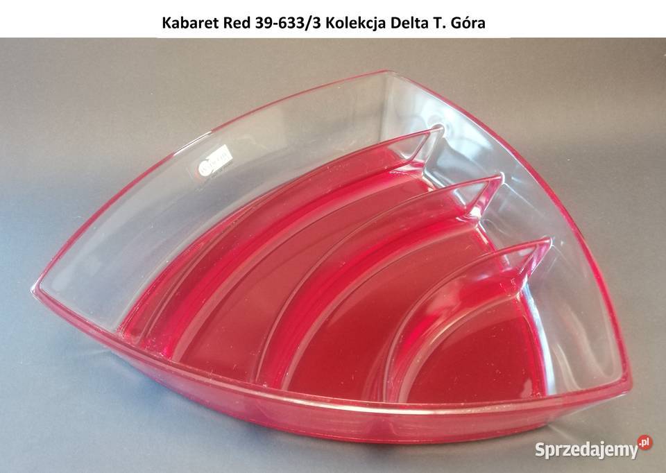 Kabaret 396333 Red Huta Szkła Ząbkowice Krosno