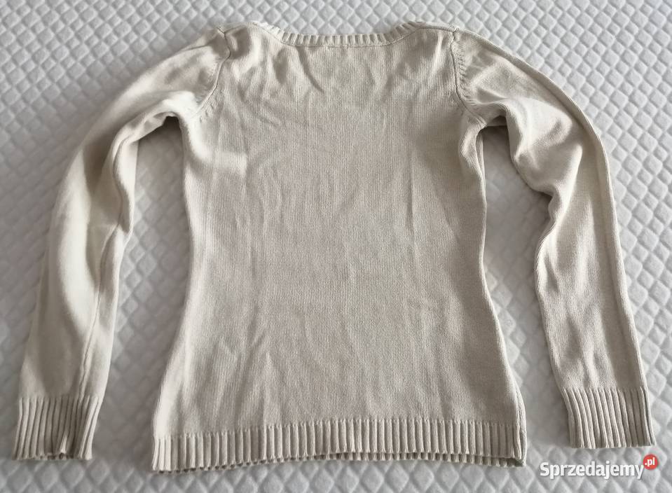 Sweter damski Camaieu L Kremowy Odzież Wkładane przez głowę  Czeladź