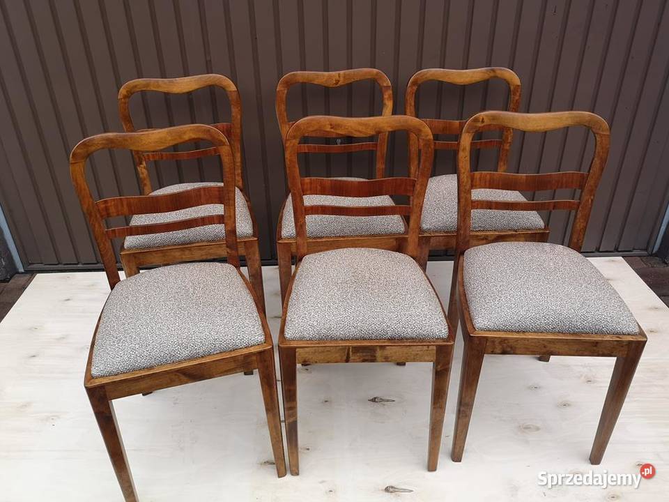 Krzesła ARTDECO Stare Antyk Komplet 6 Sztuk sprzedam