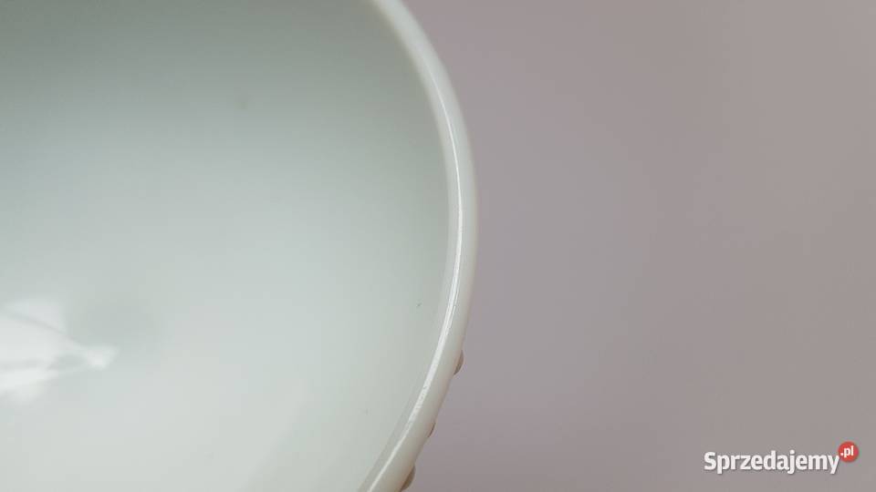 Pucharek Kaszmir lattimo Ząbkowice szkło PRL Porcelana i szkło Dąbrowa Górnicza