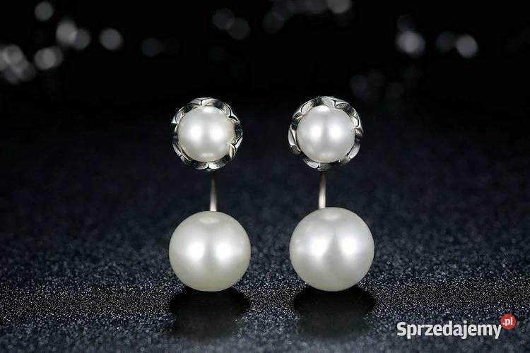 Nowe srebrne kolczyki srebro 925 perly perelki srebrne Kolczyki Szczecin